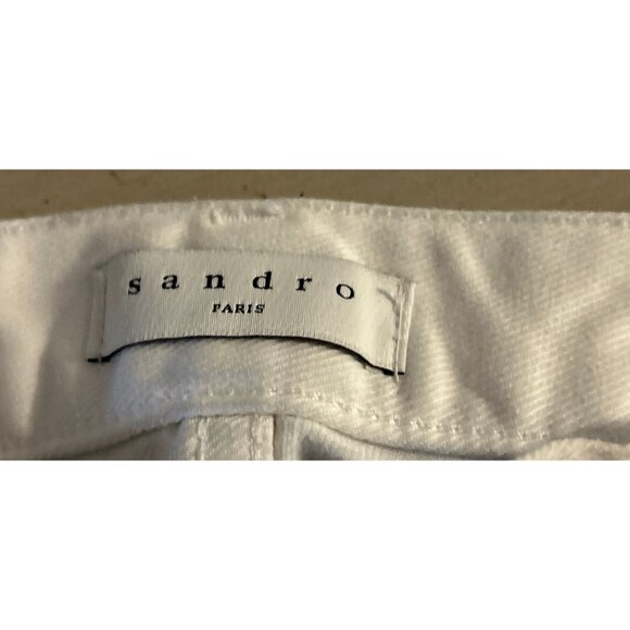 SANDRO Paris DROIT Denim 11" Rise Jeans Front Buttons Strait Cut Size 31 - Picture 10 of 11